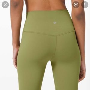 Lululemon align leggings bronze green high rise 28” size 4
